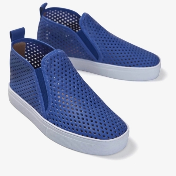jibs Shoes - Jibs Unisex Mid Rise Galaxy Blue Slip-on Perforated Leather Odor Free Handmade